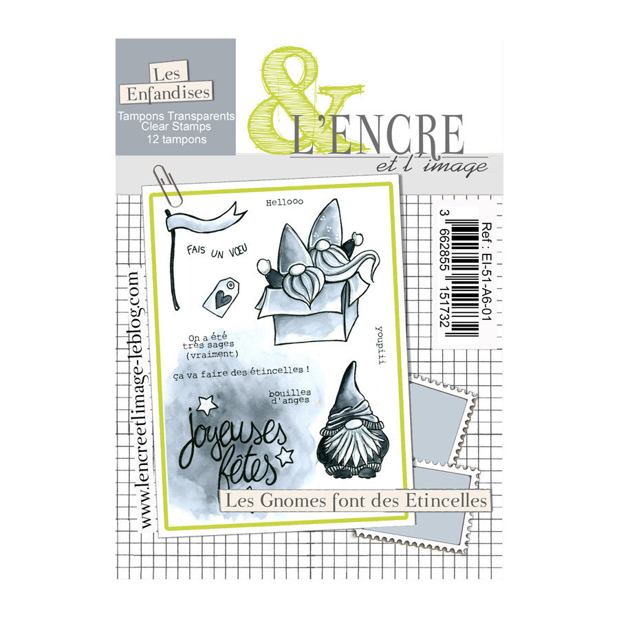 Clear Stamp - Sparkling Gnomes - L'Encre et l'Image 