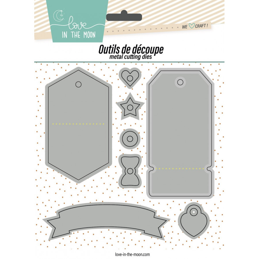 Matrices de découpes - Tags Maker - Love in the Moon 