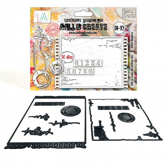 DI-092 - Die-Cutting Die Set - Retro Numbers - AALL and Create