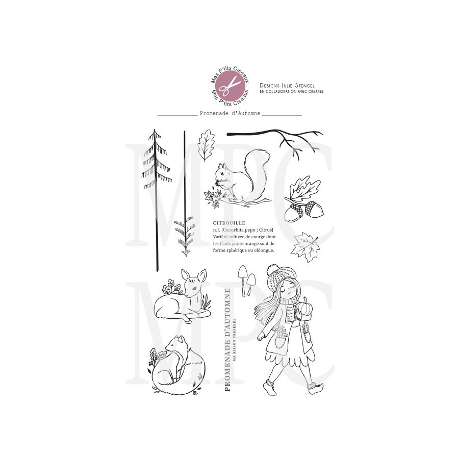 Clear stamp Promenade d'Automne - Mes Ptits Ciseaux 