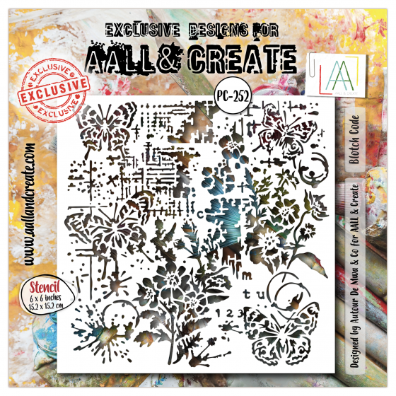AALL and Create 252 - 6'x6' Stencil- Blotch Code 
