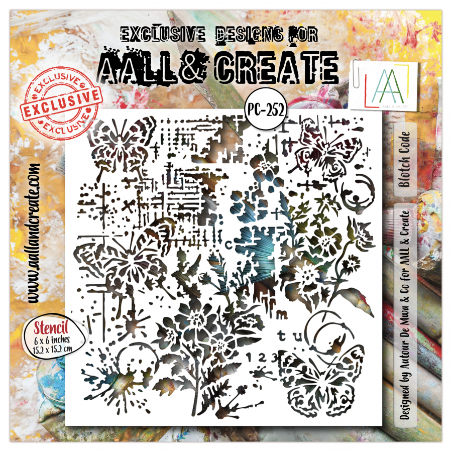 AALL and Create 252 - 6'x6' Stencil- Blotch Code 