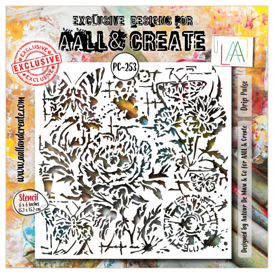 AALL and Create 253 - 6'x6' Stencil- Drip Pulse 