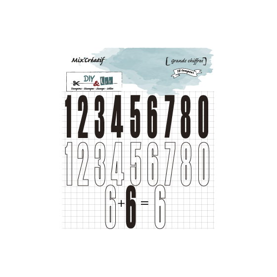 Clear stamp: Double numbers - DIY and Cie 