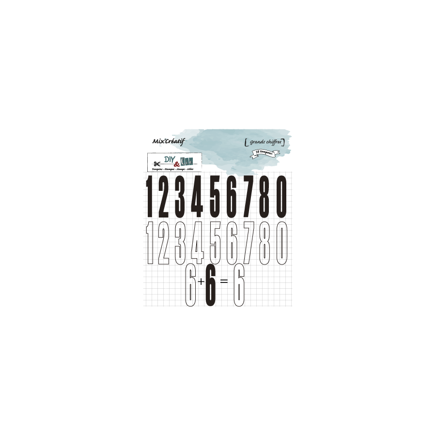 Clear stamp: Double numbers - DIY and Cie 