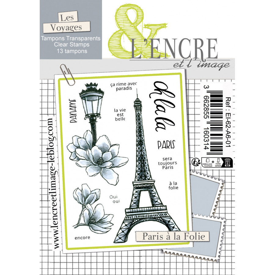 Clear Stamp - In Love with Paris - L'Encre et l'Image 
