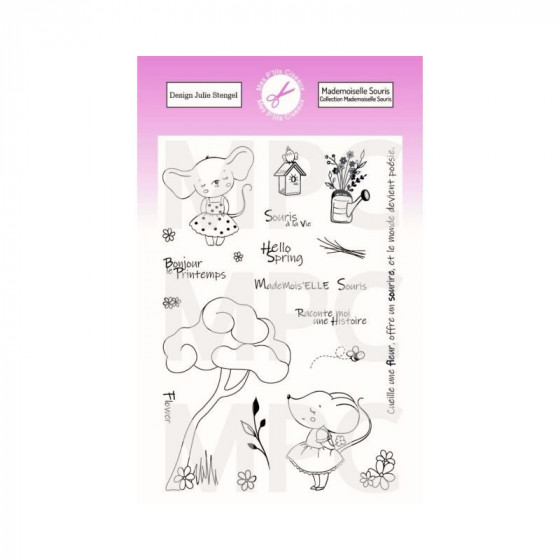 Tampons planche Mademoiselle Souris - Mes Ptits Ciseaux 