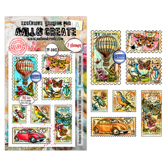Tampon Clear - 1443 - Miniature Postage Stamps - AALL and Create 
