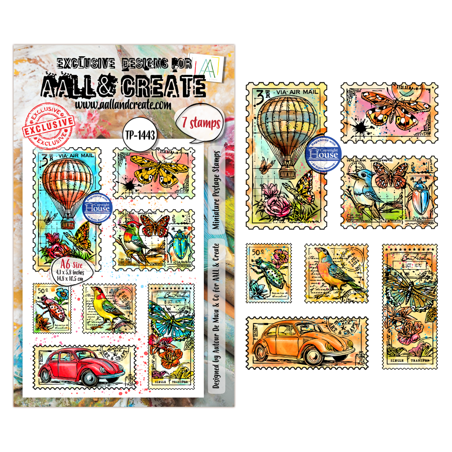 Tampon Clear - 1443 - Miniature Postage Stamps - AALL and Create 