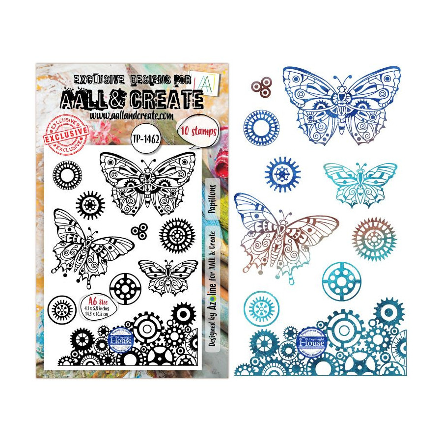 Tampon Clear - 1462 - Papillons - AALL and Create 
