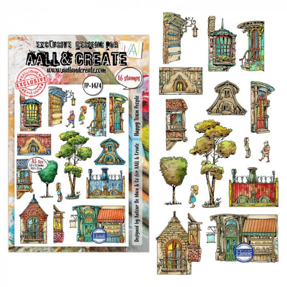 Tampon Clear - 1474 - Happy Town People - AALL and Create 