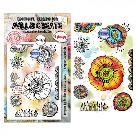 Tampon Clear - 1478 - Graphic Coquelicots - AALL and Create 