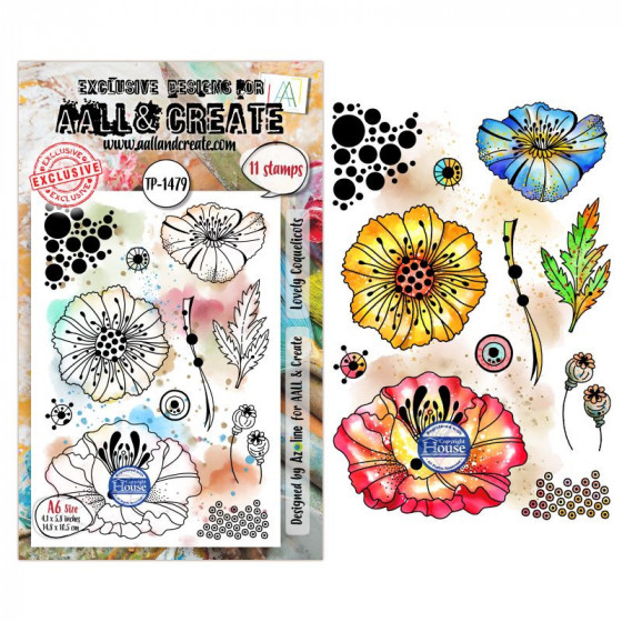 Tampon Clear - 1479 - Lovely Coquelicots - AALL and Create 