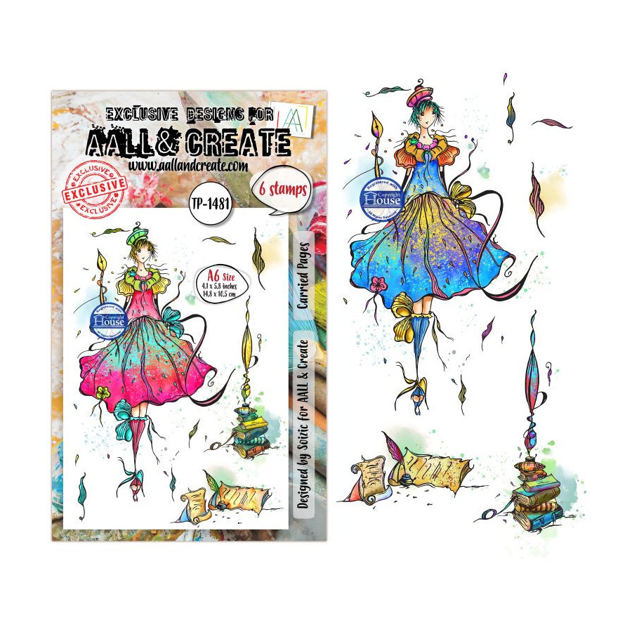 Tampon Clear - 1481 - Carried Pages - AALL and Create 