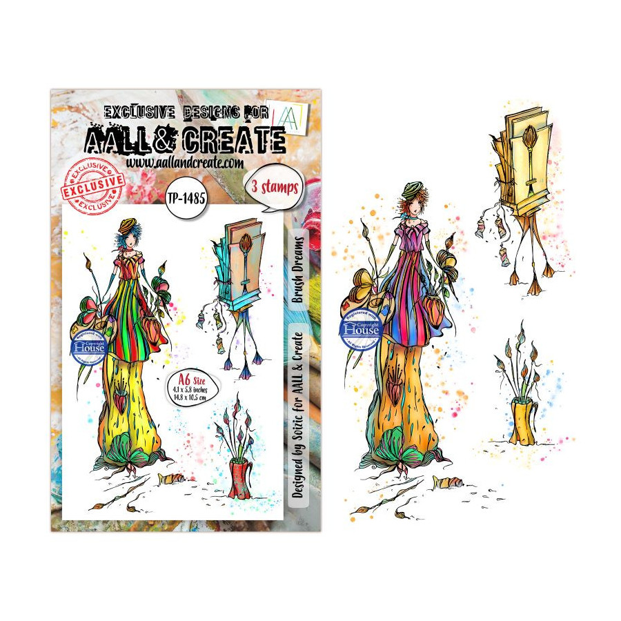Tampon Clear - 1485 - Brush Dreams - AALL and Create 