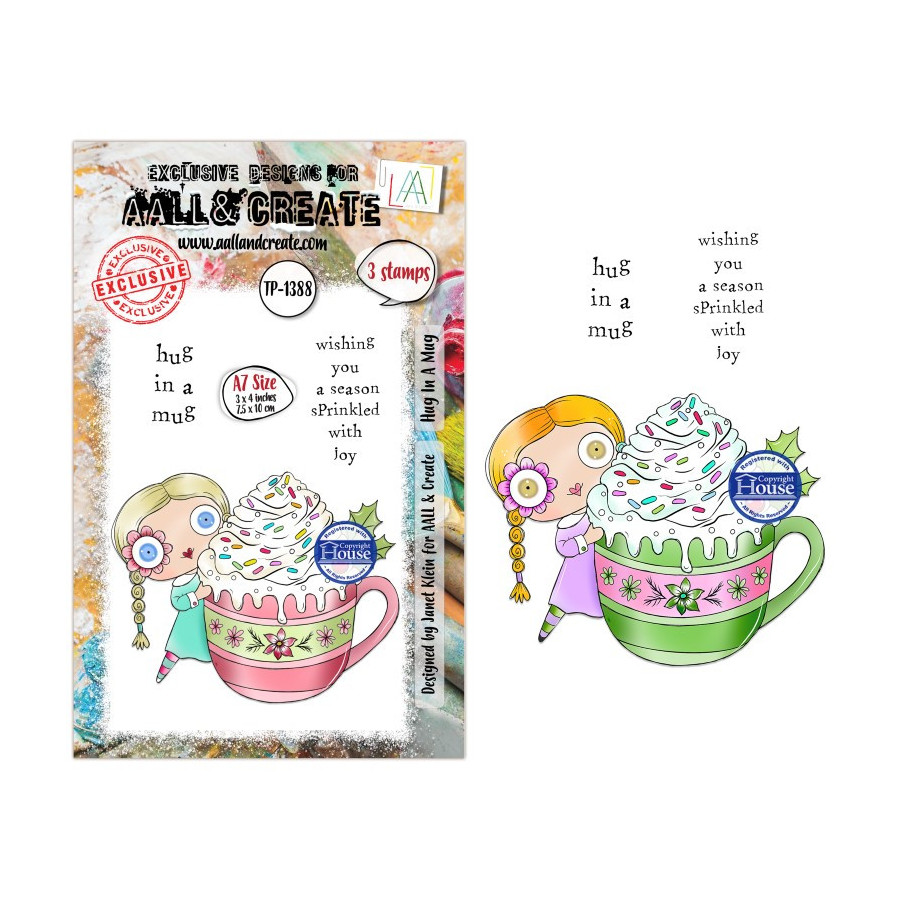 Tampon Clear - 1388 - Hug In A Mug - AALL and Create 