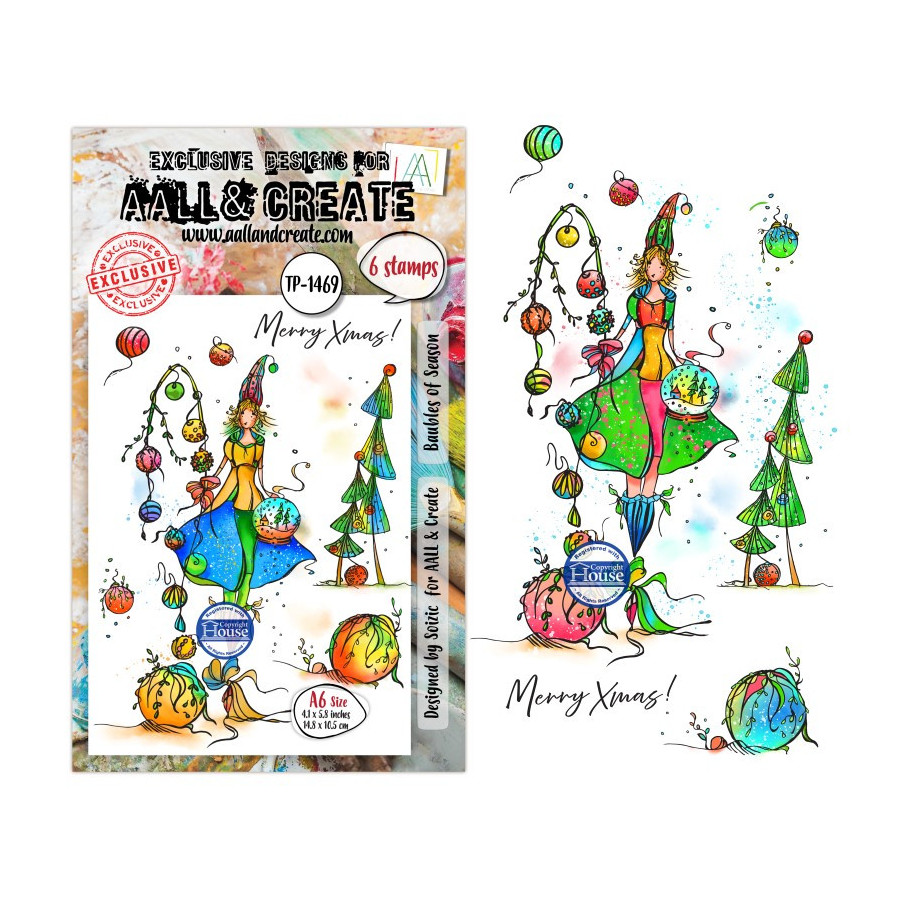 Tampon Clear - 1469 - Baubles of Season - AALL and Create 