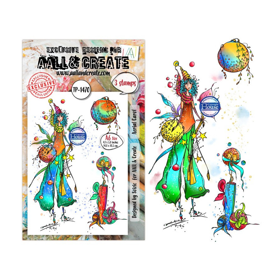 Tampon Clear - 1470 - Aerial Carol - AALL and Create 