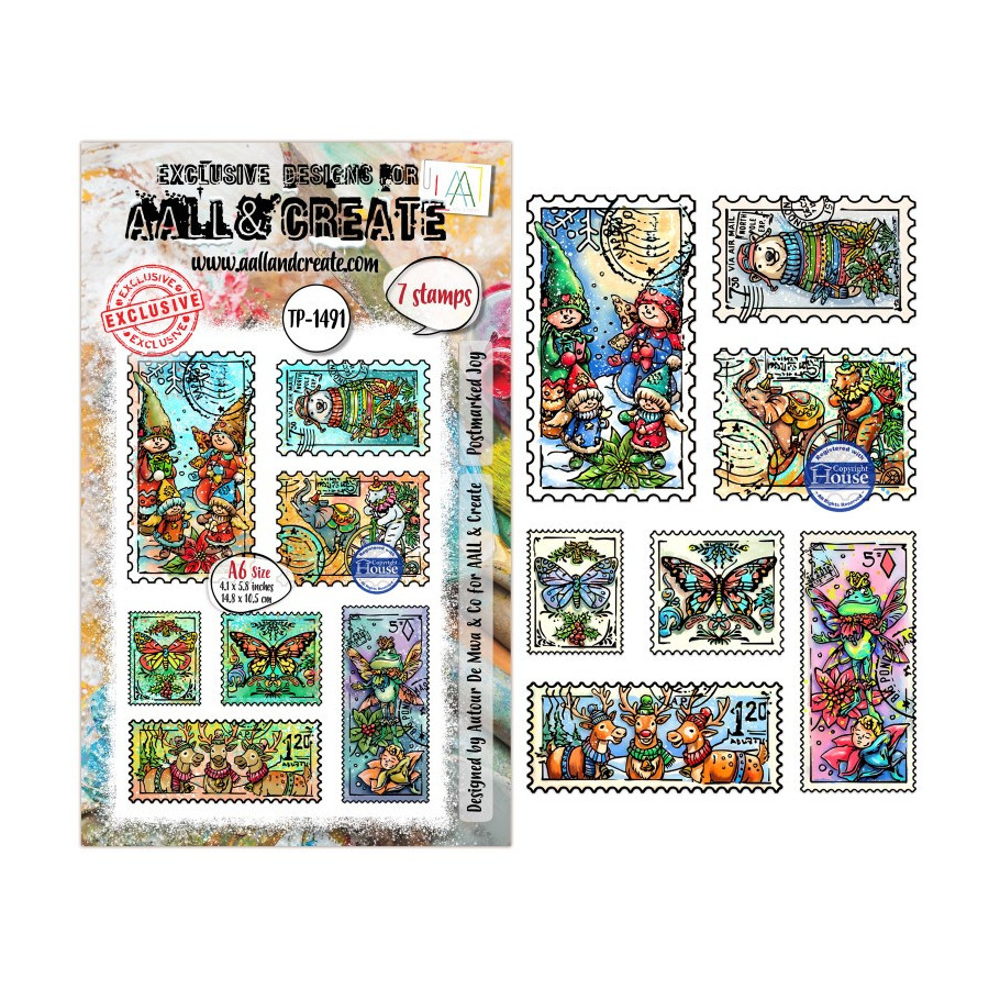 Tampon Clear - 1491 - Postmarked Joy - AALL and Create 