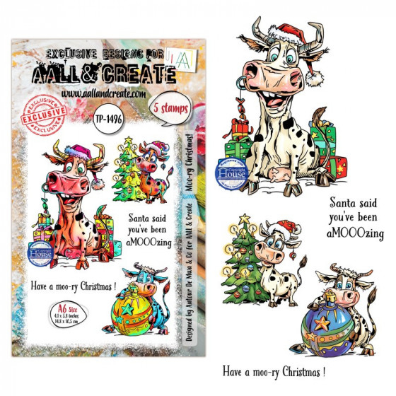 Autour De Mwa Festive Friends Bundle + Free Limited Edition A7 Stamp Set - AALL and Create 