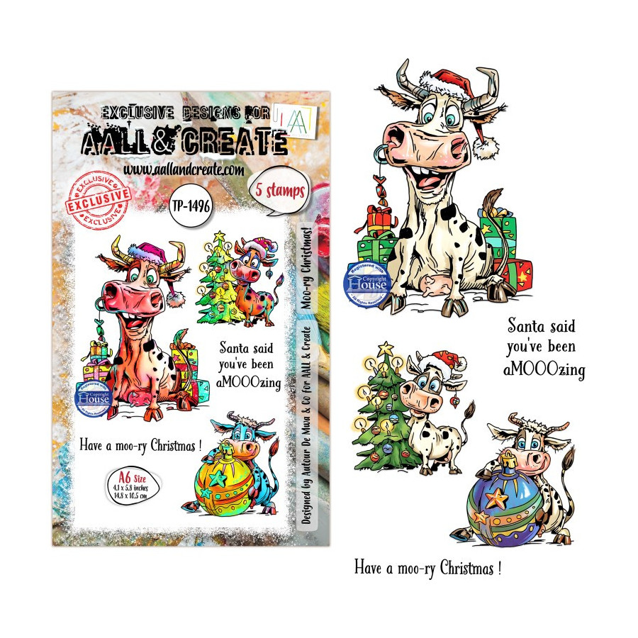Autour De Mwa Festive Friends Bundle + Free Limited Edition A7 Stamp Set - AALL and Create 