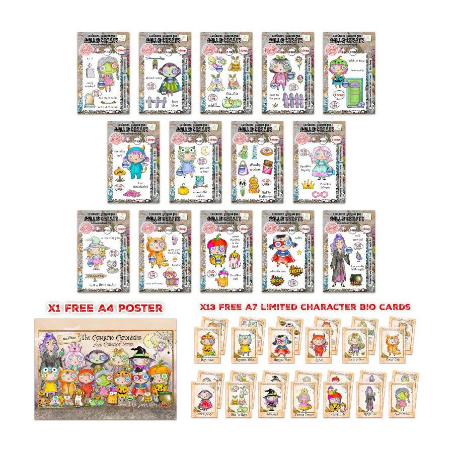 Janet Klein Costume Chronicles Stamp Bundle - AALL and Create 