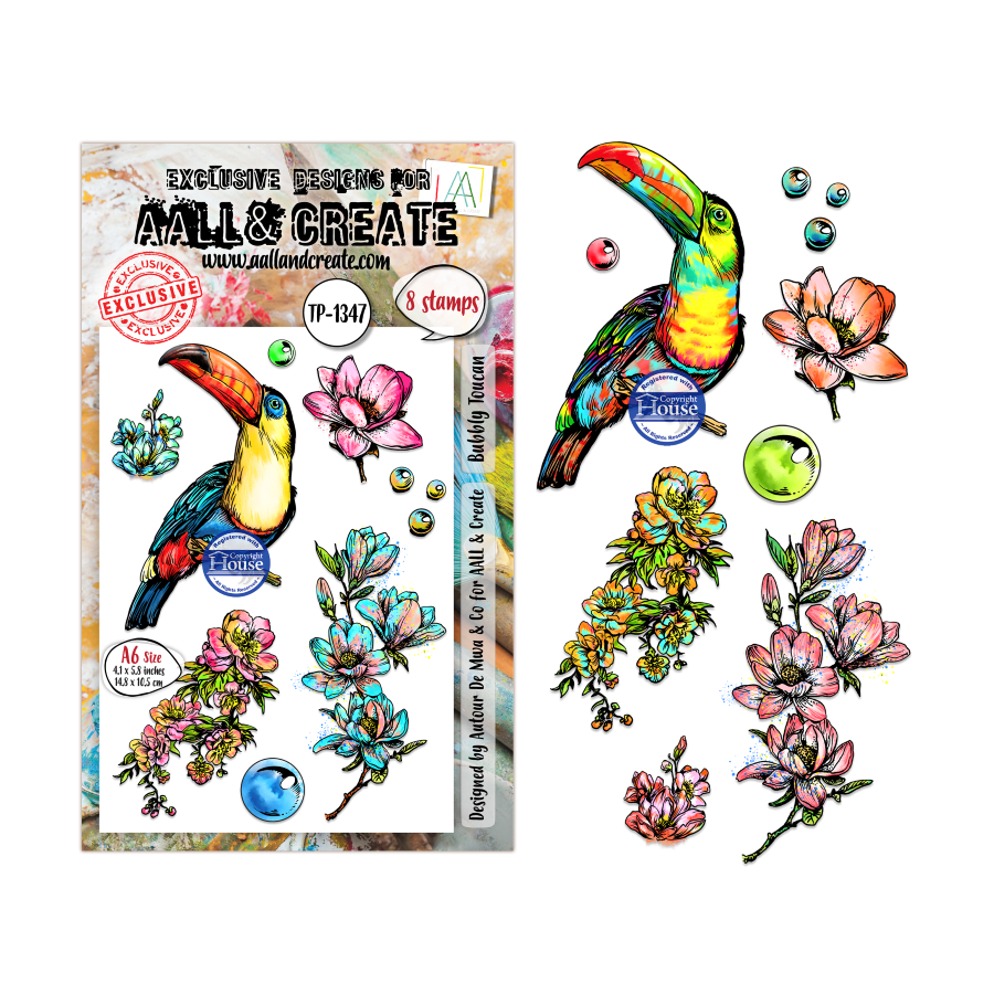 Tampon Clear - 1347 - Bubbly Toucan - AALL & Create 