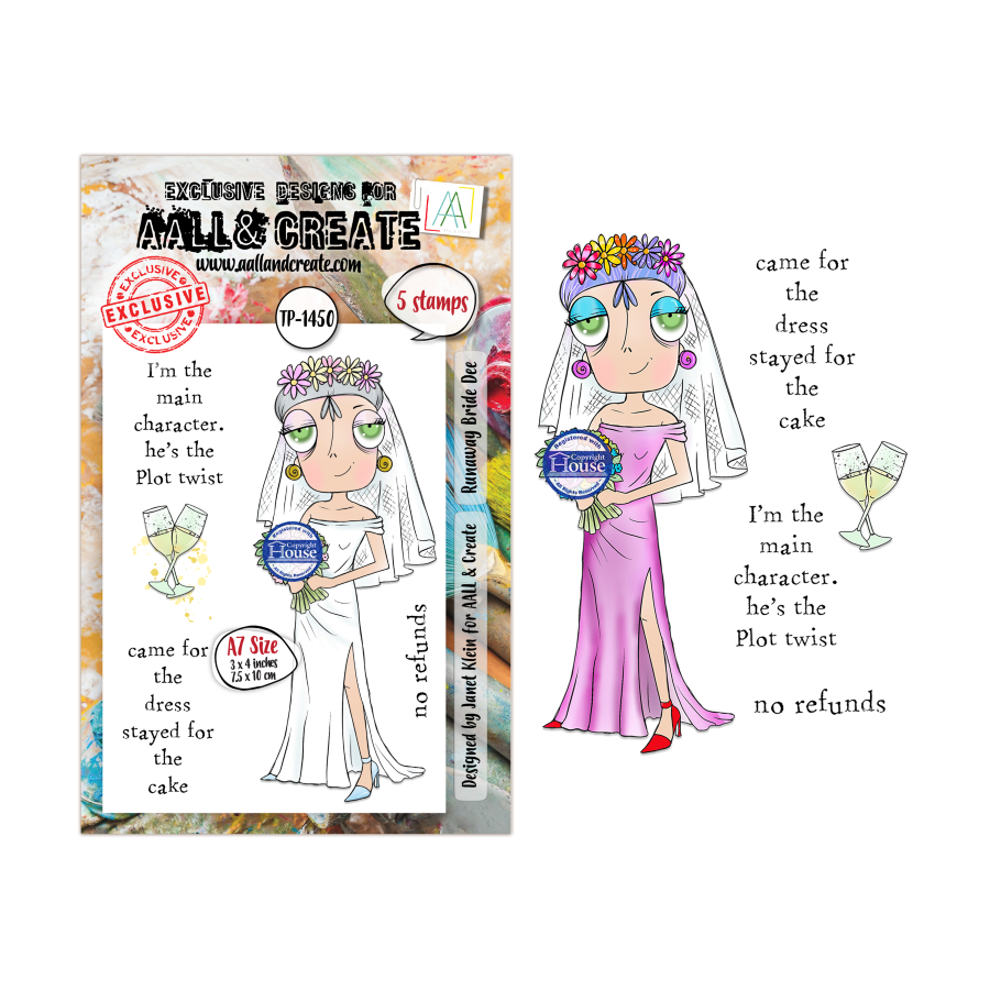 Tampon Clear - 1450 - Runaway Bride Dee - AALL & Create 