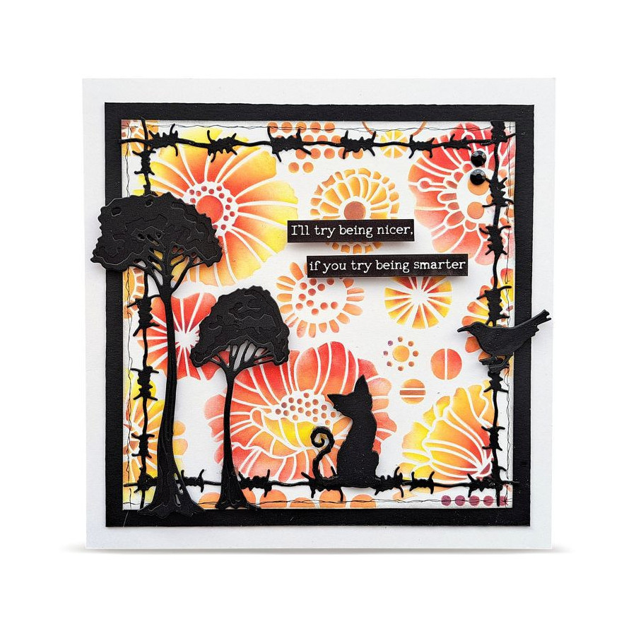 Stencil 277 - Coquelicots Jolis - AALL & Create 