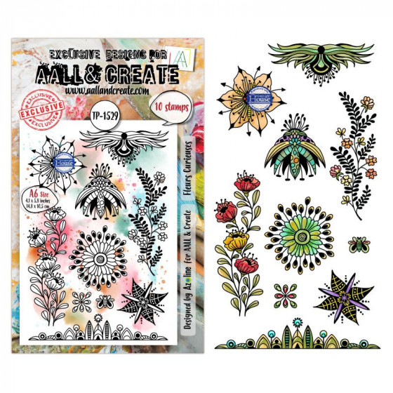 Tampon Clear - 1529 - Fleurs Curieuses - AALL and Create 