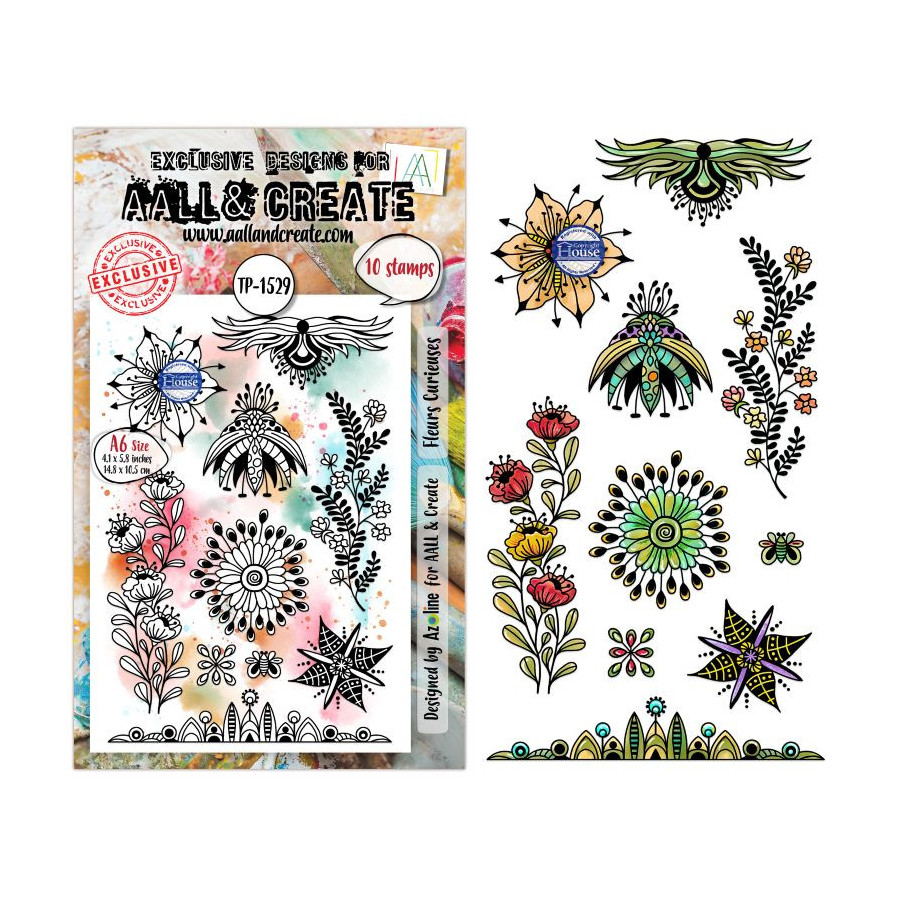 Tampon Clear - 1529 - Fleurs Curieuses - AALL and Create 