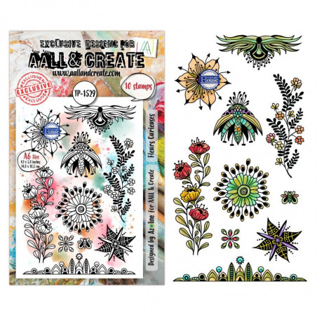 Tampon Clear - 1529 - Fleurs Curieuses - AALL and Create 