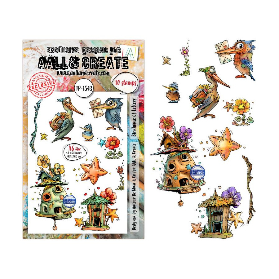 Tampon Clear - 1543 - Birdhouse of Letters - AALL and Create 