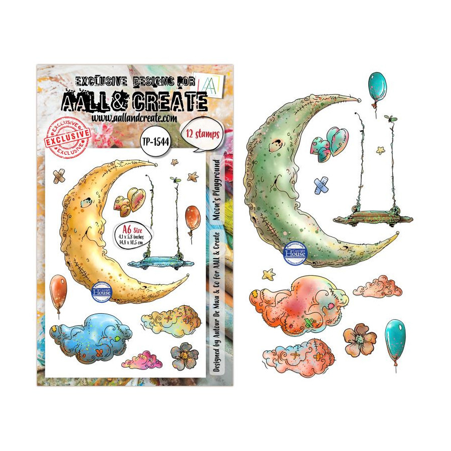 Tampon Clear - 1544 - Moon’s Playground - AALL and Create 