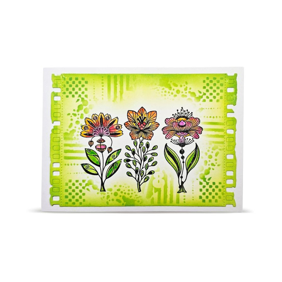 Tampon Clear - 1530 - Fleurs Élégantes - AALL and Create 