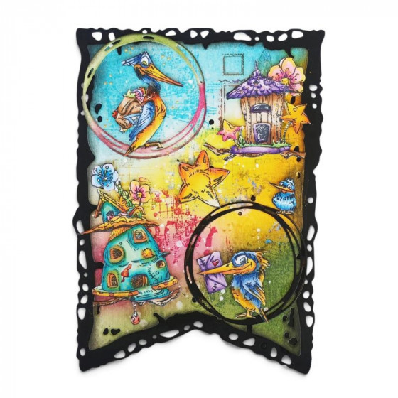 Tampon Clear - 1543 - Birdhouse of Letters - AALL and Create 