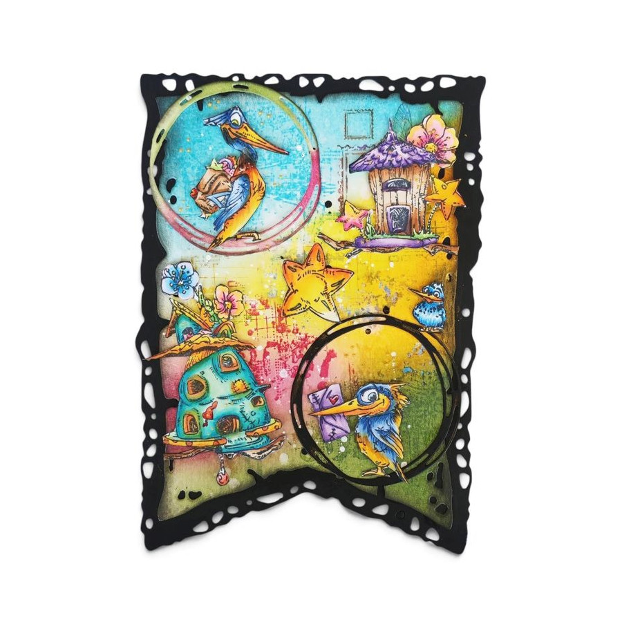 Tampon Clear - 1543 - Birdhouse of Letters - AALL and Create 